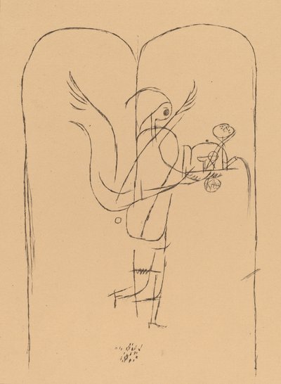 Bir Dahi Küçük Bir Kahvaltı Servis eder Bir Dahi Küçük Bir Kahvaltı Servis eder, 1920. by Paul Klee