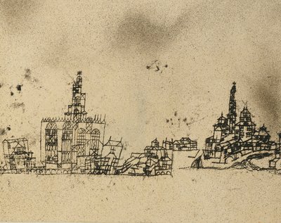 Su Üzerindeki Antik Kent; Su kenarındaki eski şehir by Paul Klee