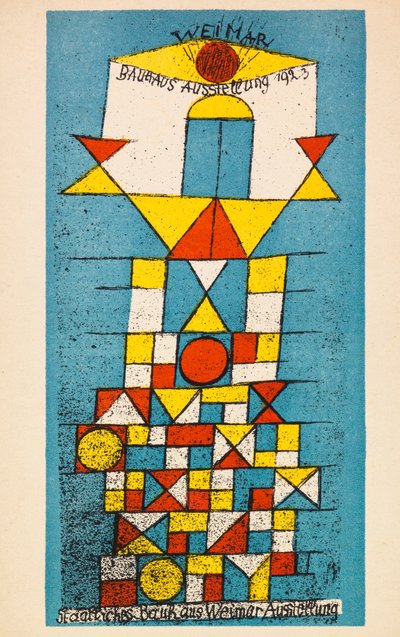 Bauhaus sergisi. Kartpostal, 1923. by Paul Klee