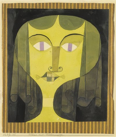 Menekşe gözlü bir kadının portresi. 1921/65 by Paul Klee