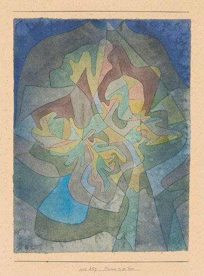 Blumen in der Vazo Vazoda Çiçekler, 1929. by Paul Klee