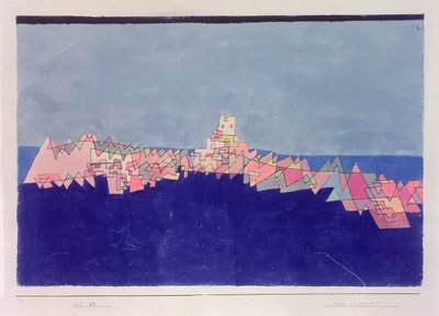 resif üzerinde kale by Paul Klee