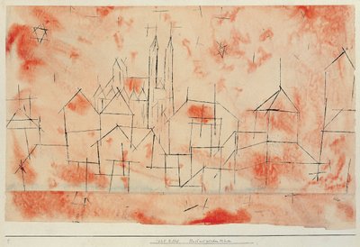 Gotik katedralli şehir, 1925. by Paul Klee