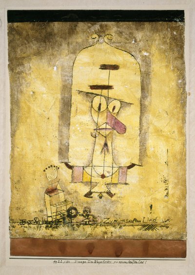 Canavarı Benim Yumuşak Şarkımda Dans Et!, 1922. by Paul Klee