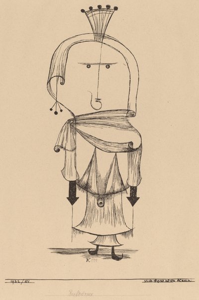 Die Hexe mit dem Kamm (Taraklı Cadı) by Paul Klee