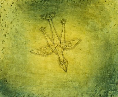 Daha Sorunlu Kuşun Aşağısında; Herabstossender Vogel by Paul Klee