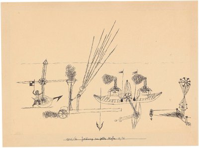 Sarı liman için çizim, 1921-1926. by Paul Klee