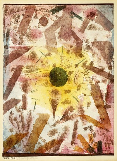 tutulma; Güneş tutulması by Paul Klee