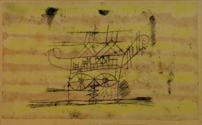 Anıtsal bir heykelin başı için iskele by Paul Klee
