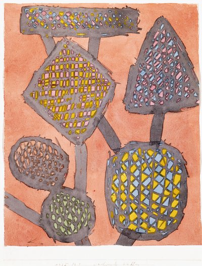 büyüyen silahlar; yıkama silahları by Paul Klee