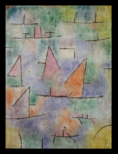 Yelkenli gemilerle liman by Paul Klee