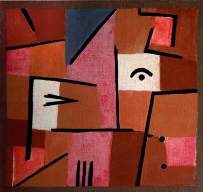 Kırmızıya Bakın (Pastelon pamuk ve çuval bezi by Paul Klee