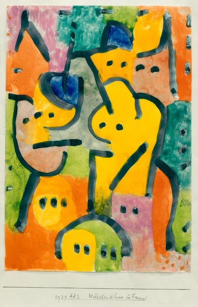 kızlar sınıfı açık havada by Paul Klee