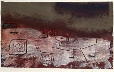 Moeblierte Arktis (Arktik mobilya). 1935 (Kağıt üzerinde tempera) by Paul Klee