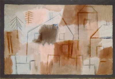 mavi ve turuncu yerleştirin by Paul Klee