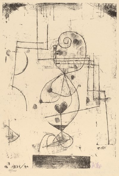 Kupa Kraliçesi (Herzdame) by Paul Klee