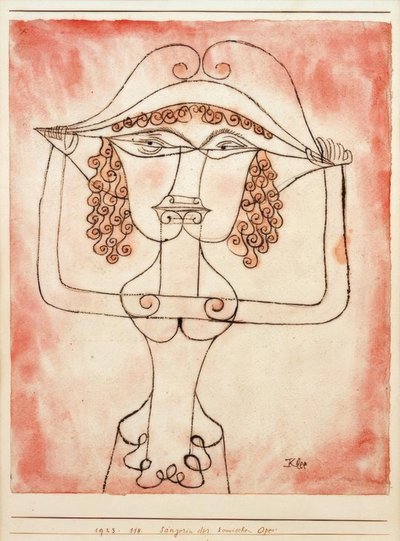 Komik operanın şarkıcısı by Paul Klee