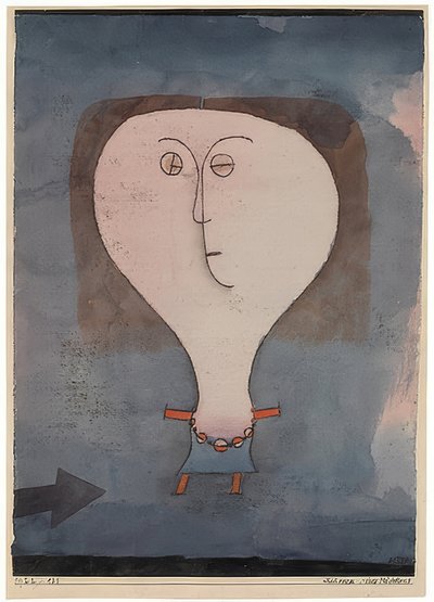 Bir kızın korkusu. 1922 by Paul Klee