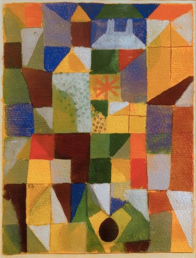 d ile kentsel kompozisyon sarı pencereler by Paul Klee