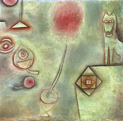 Hayvan Heykelcikli Natürmort; Hayvan heykelciği ile natürmort by Paul Klee