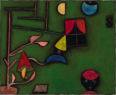 Bitki ve pencere ile natürmort by Paul Klee