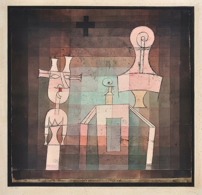 Heykeller ile natürmort. 1923 by Paul Klee