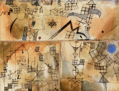 üç parçalı kompozisyon; Üç parçalı kompozisyon by Paul Klee