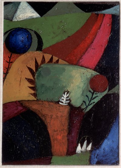 Üç çan çiçeği - Boyama by Paul Klee