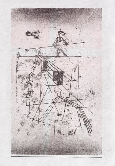 İp İpinde Yürüyen, 1923. by Paul Klee