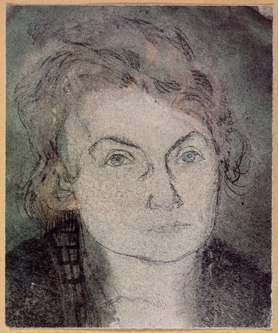 İsimsiz (Lily Klee-Stumpf) (1876-1946) c.1906 (kağıt üzerine kalem ve sulu boya) by Paul Klee