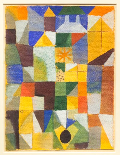 Sarı pencereli kentsel kompozisyon by Paul Klee