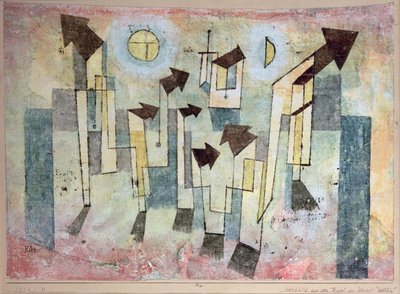 Oradaki Hasret Tapınağından Duvar Resmi by Paul Klee