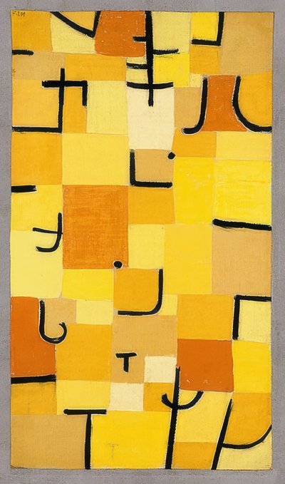 Sarı karakterler. 1937 by Paul Klee