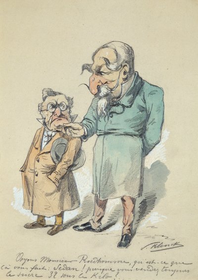 Mösyö Prudhomme ve Napolyon III (suluboya) by Paul Klenck