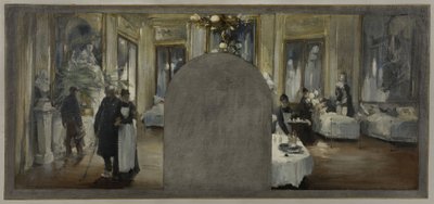 Hôtel de Ville de Paris valisinin kabinesi için taslak: Théâtre Français