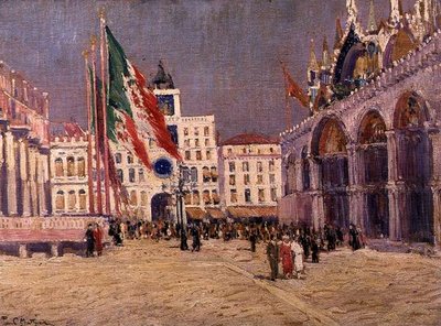 Festival Günü, c.1925 (tuval üzerine yağlı boya) by Paul Mathieu