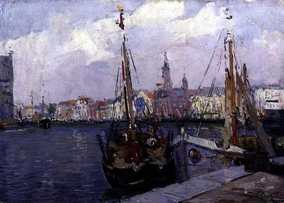 Oostende Limanı (gemide petrol) by Paul Mathieu