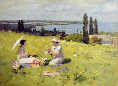 Çiçek Toplama (tuval üzerine yağlı boya) by Paul Michel Dupuy