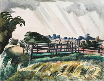 Koyun Ağı, Romney Marsh by Paul Nash