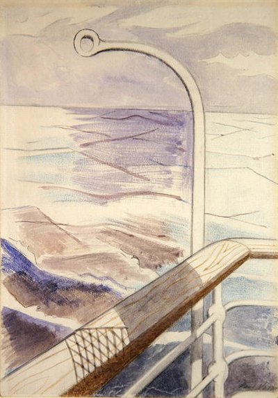 Shiprail (kağıt üzerine kurşun kalem ve sulu boya) by Paul Nash