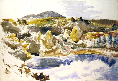 Mavi Havuz (kağıt üzerine sulu boya) by Paul Nash
