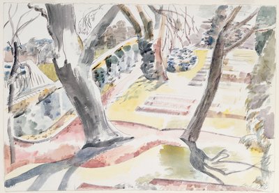 Bahçe (kağıt üzerine sulu boya) by Paul Nash