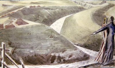 Büyük Leydi, Romney Marsh by Paul Nash