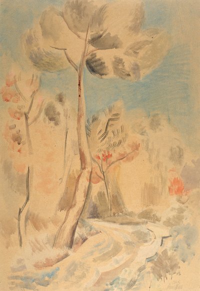 Çam (kağıt üzerine kalem ve sulu boya) by Paul Nash
