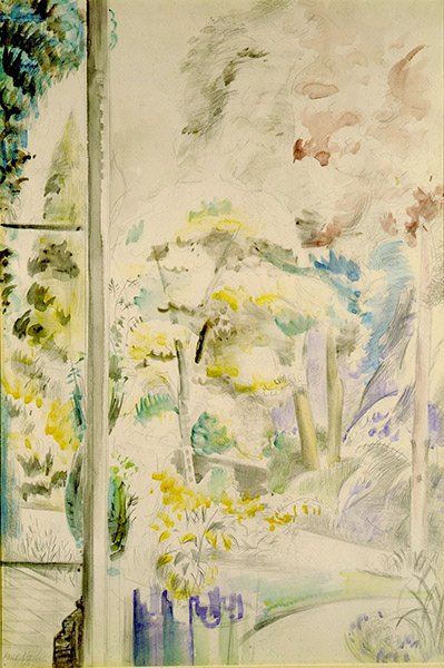 Bir pencereden görünüm by Paul Nash