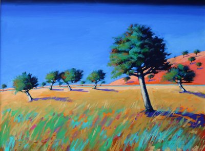 Badem Ağaçları (gemide akrilik) by Paul Powis