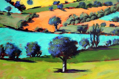 Coombe yakın çekim 2 (gemide akrilik) by Paul Powis