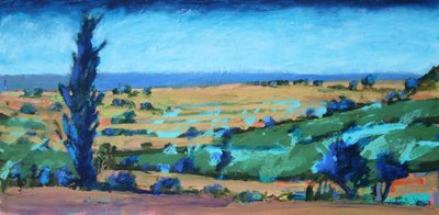 Devon Sahili, 2021 (tahta üzerine akrilik) by Paul Powis