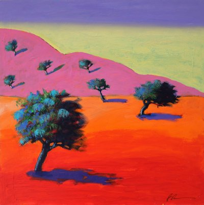 İbiza, 2021 (tahta üzerine akrilik) by Paul Powis