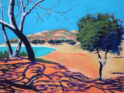 Peguera I, 2021 (tahta üzerine akrilik) by Paul Powis